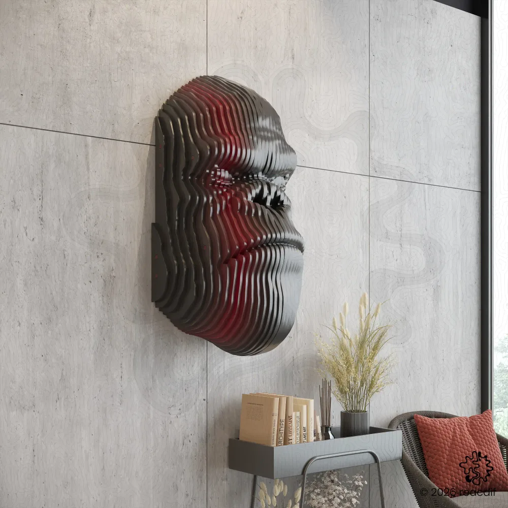 Parametric Wall Art B-2 | King Kong Digital Plans for CNC Router Projects - Professional parametric wall sculpture design fil